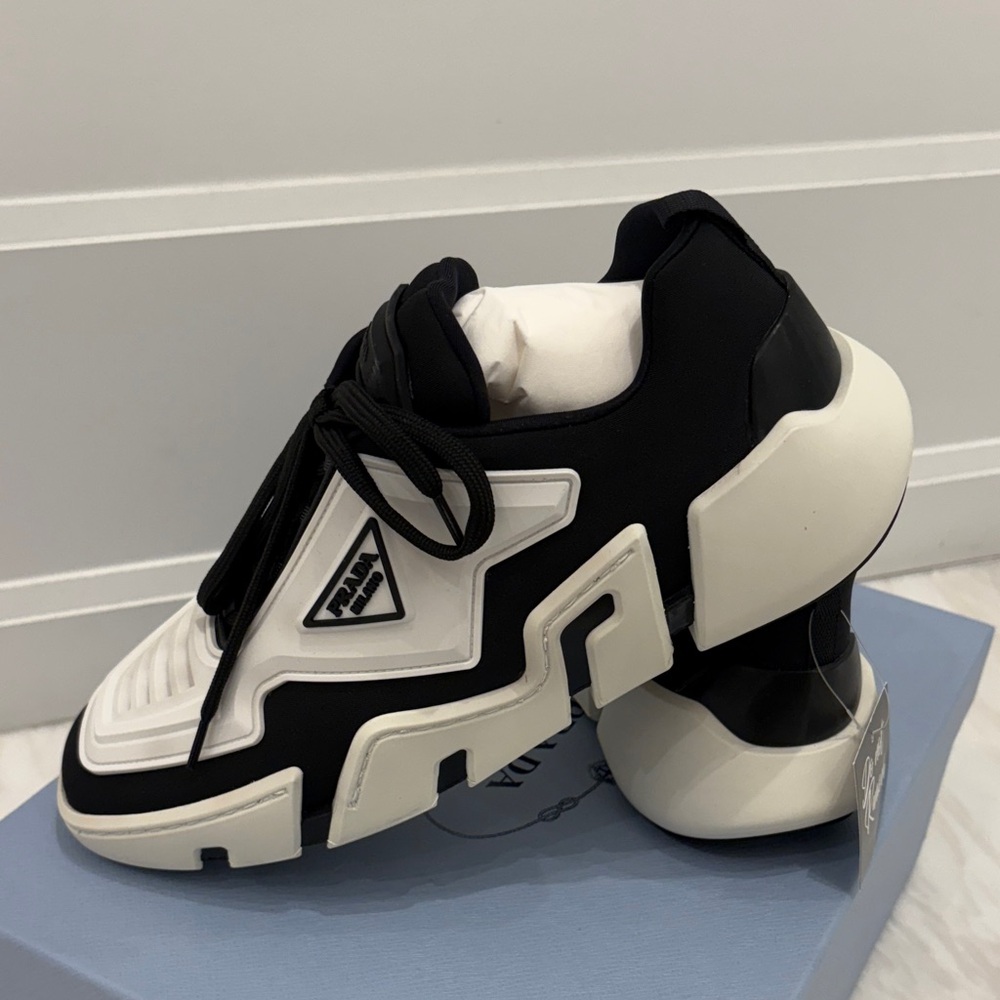 Prada Men's Monochrome Sneakers - Picture 3 of 7